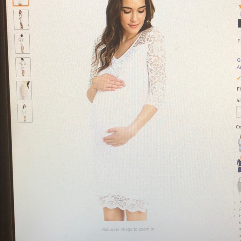 Hello Miz Women’s Maternity White Dress